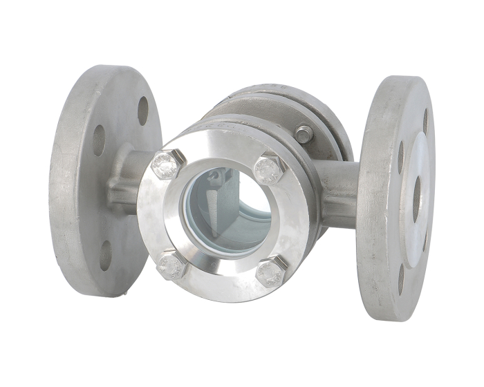 Stainless steel sight glass with flapper SKB 2 - 2245 flanged PN16